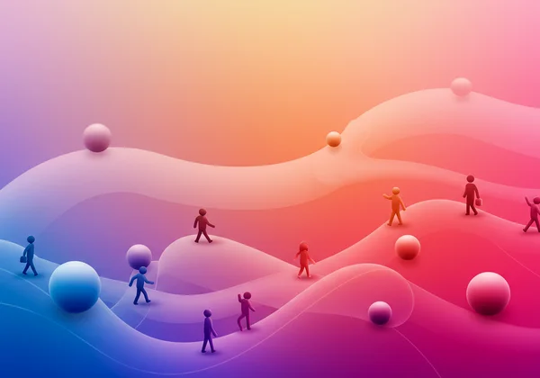 Abstract visual of a multi-dimensional sexuality spectrum