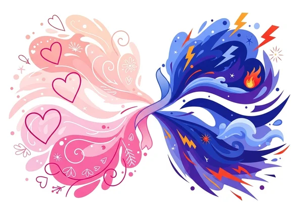 Abstract illustration of sexual and romantic attraction