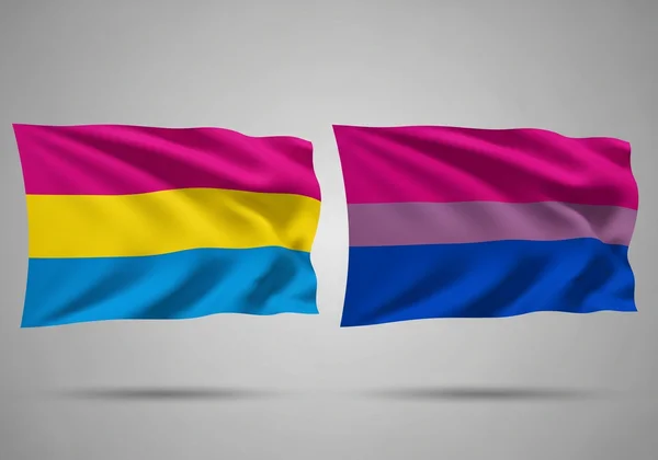 pansexual and bisexual flags comparison