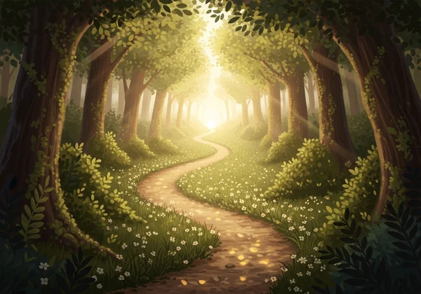 Warm lantern lighting the path